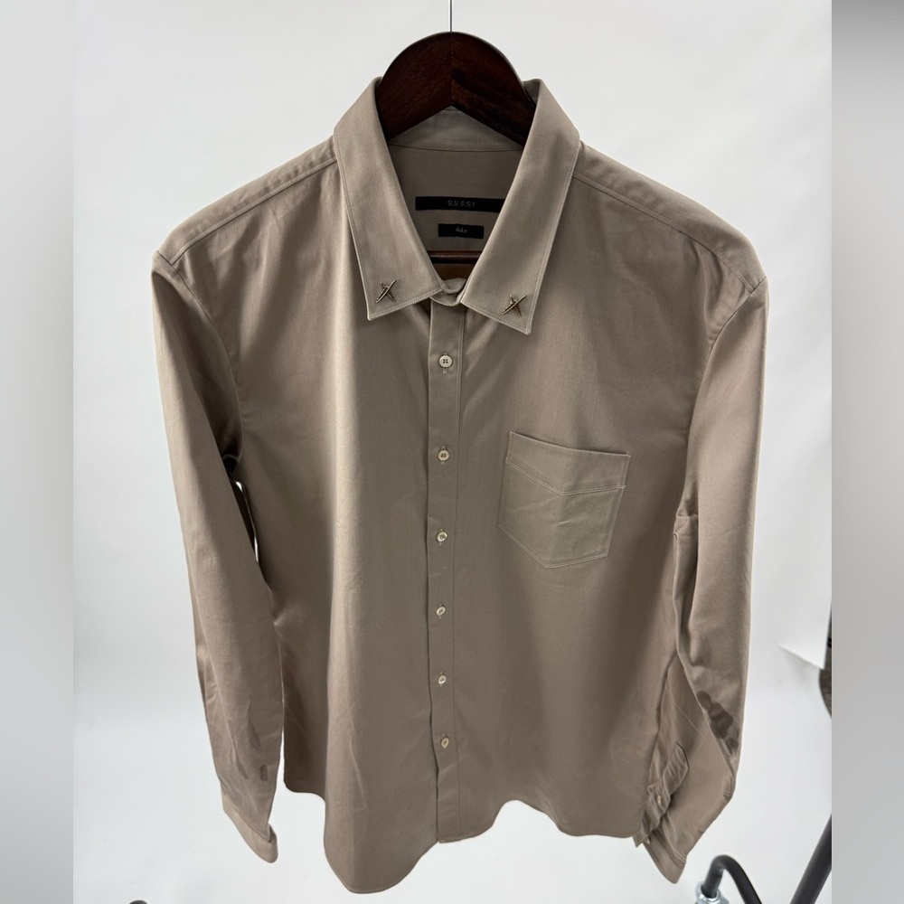 Gucci Men's Button Shirt in Beige